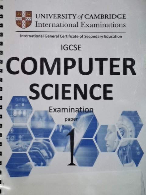 Igcse computer science examination paper 1