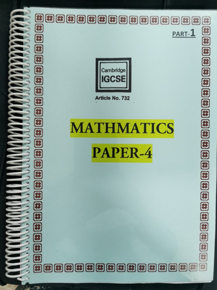 Mathematics paper for part 1 and 2