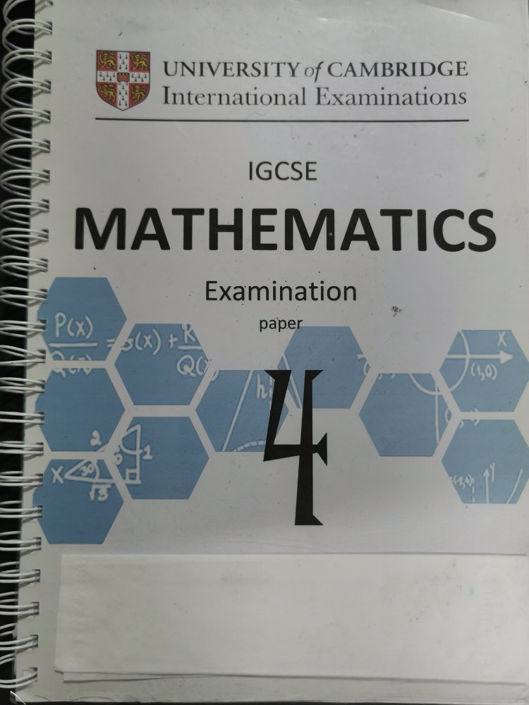 Igcse mathematics examination paper 4